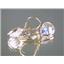 14k Gold Leverback Earrings, Mercury Mist Topaz, E221