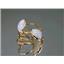 14k Gold Leverback Earrings, White Created Opal, E221