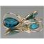 14k Gold Leverback Earrings, Paraiba Topaz, E221