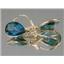 14k Gold Leverback Earrings, Paraiba Topaz, E221