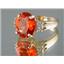 10K, 14K or 18K Gold Ladies Ring, Created Padparadscha Sapphire, R123