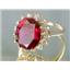 10K, 14K or 18K Gold Ladies Ring, Created Ruby, R283