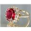 10K, 14K or 18K Gold Ladies Ring, Created Ruby, R283