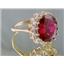 10K, 14K or 18K Gold Ladies Ring, Created Ruby, R283