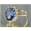 10K, 14K or 18K Gold Ladies Ring, Neptune Garden Topaz, R283