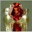 10K, 14K or 18K Gold Ladies Ring, Created Padparadscha Sapphire, R244