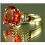 10K, 14K or 18K Gold Ladies Ring, Created Padparadscha Sapphire, R244