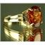10K, 14K or 18K Gold Ladies Ring, Created Padparadscha Sapphire, R244