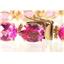 B003, Pure Pink Topaz Gold Bracelet