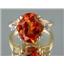 10K, 14K or 18K Gold Ladies Ring, Created Padparadscha Sapphire, R150