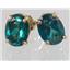 14k Gold Post Earrings, Paraiba Topaz, E002