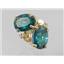14k Gold Post Earrings, Paraiba Topaz, E002