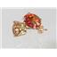 14k Gold Post Earrings, Twilight Fire Topaz, E002