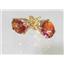 14k Gold Post Earrings, Twilight Fire Topaz, E002