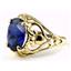 10K, 14K or 18K Gold Ladies Ring, Created Blue Sapphire, R004