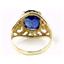 10K, 14K or 18K Gold Ladies Ring, Created Blue Sapphire, R004