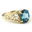 10K, 14K or 18K Gold Ladies Ring, London Blue Topaz, R005