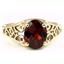 10K, 14K or 18K Gold Ladies Ring, Mozambique Garnet, R005