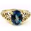10K, 14K or 18K Gold Ladies Ring, Neptune Garden Topaz, R005