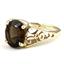 10K, 14K or 18K Gold Ladies Ring, Smoky Quartz, R005