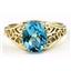 10K, 14K or 18K Gold Ladies Ring, Swiss Blue Topaz, R005