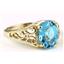 10K, 14K or 18K Gold Ladies Ring, Swiss Blue Topaz, R005