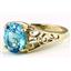 10K, 14K or 18K Gold Ladies Ring, Swiss Blue Topaz, R005