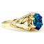 10K, 14K or 18K Gold Ladies Ring, Created Blue Green Opal, R137