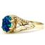 10K, 14K or 18K Gold Ladies Ring, Created Blue Green Opal, R137