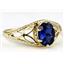 10K, 14K or 18K Gold Ladies Ring, Created Blue Sapphire, R137