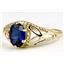 10K, 14K or 18K Gold Ladies Ring, Created Blue Sapphire, R137
