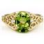 10K, 14K or 18K Gold Ladies Ring, Peridot, R005