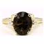 10K, 14K or 18K Gold Ladies Ring, Smoky Quartz (Concave Cut), R136