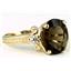 10K, 14K or 18K Gold Ladies Ring, Smoky Quartz (Concave Cut), R136