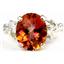 925 Sterling Silver Angel Ring, Twilight Fire Topaz, SR154