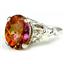 925 Sterling Silver Angel Ring, Twilight Fire Topaz, SR154