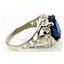 Sterling Silver Ladies Ring, Created Blue Sapphire, SR004