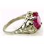 Sterling Silver Ladies Ring, Created Pink Sapphire, SR004