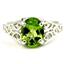 Sterling Silver Ladies Ring, Peridot, SR005