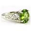 Sterling Silver Ladies Ring, Peridot, SR005
