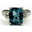 SR183, London Blue Topaz Sterling Silver Ring