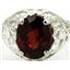 Sterling Silver Ladies Ring, Mozambique Garnet, SR004