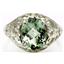 Sterling Silver Ladies Ring, Green Amethyst, SR004