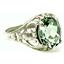Sterling Silver Ladies Ring, Green Amethyst, SR004