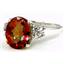 925 Sterling Silver Ladies Ring, Twilight Fire Topaz, SR123