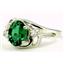 SR176, Russian Nanocrystal Emerald, 925 Sterling Silver Ring