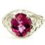 Sterling Silver Ladies Ring, Pure Pink Topaz, SR004