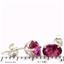 925 Sterling Silver Post Earrings, Pure Pink Topaz, SE002