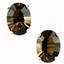 925 Sterling Silver Post Earrings, Smoky Quartz, SE002