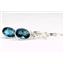 925 Sterling Silver Leverback Earrings, London Blue Topaz, SE001